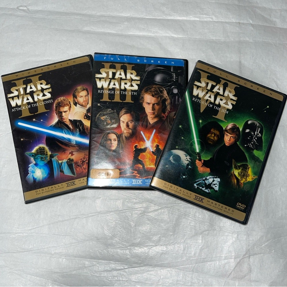 Star Wars Episode II,  III & VI  DVD’s  All The Disks Are In Great Shape.